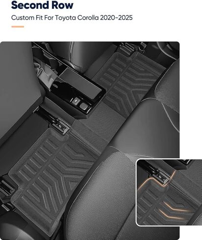 for Toyota Corolla Floor Mats 2026-2020 (Not for Hatchback/Cross), Full Set for Corolla All Weather Rubber Heavy Duty Cargo Liners Trunk, Car Carpet Cover Accessories in Kuwait