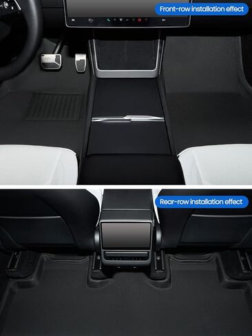 All-Weather Floor Mats for 2025-2026 Tesla Model Y Juniper - TPE Waterproof & Anti-Slip Car Mats, Custom Fit Full Coverage Interior Accessories (5-Seater) in Saudi Arabia