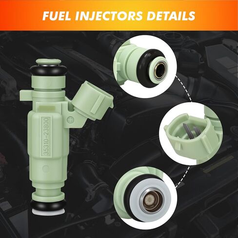 2006-2012 4Pcs Fuel Injectors Compatible for Hyundai Elantra 2006-2012, for Kia Soul 2010-2011 Spectra 2007-2009 L4 2.0L Replace 3531023800 in Saudi Arabia
