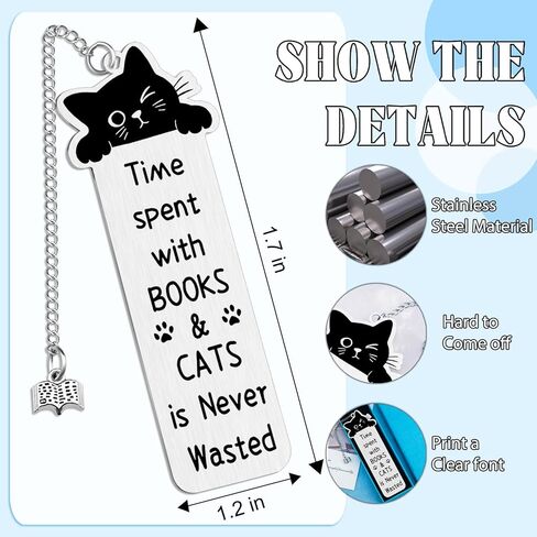 Black Cat Bookmark Cat Bookmarks for Women Cats Book Mark for Book Lovers Cute Kitten Books Marks for Reading Women Kids Men Black Cats Lovers Gifts Bookish Gifts Reading Marker Accessories in Saudi Arabia