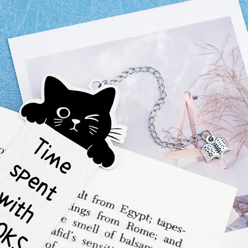 Black Cat Bookmark Cat Bookmarks for Women Cats Book Mark for Book Lovers Cute Kitten Books Marks for Reading Women Kids Men Black Cats Lovers Gifts Bookish Gifts Reading Marker Accessories in Saudi Arabia