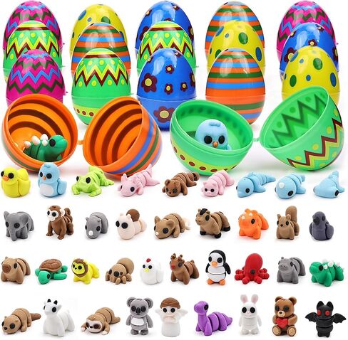 8PCS Articulated Cat Figurines, Colorful 3D Printed-Style Flexible Cat Ornaments, Desk Display Collectibles for Home Décor & Gift Sets, Easter Decoration in Saudi Arabia