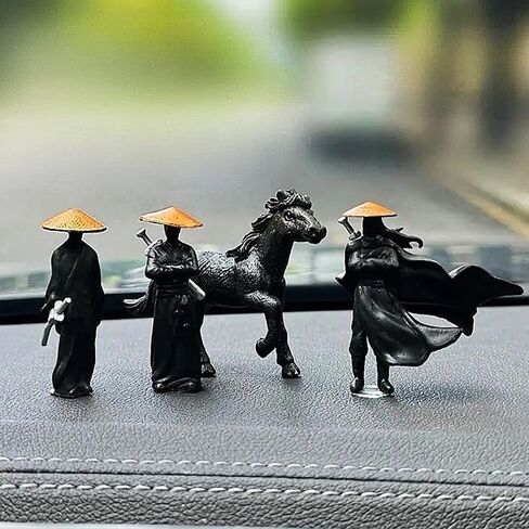 50mm Resin Mini Figures Model Ancient Chinese Ninja Samurai Warrior Modeling Cool Miniature Car Decoration Gifts in Saudi Arabia