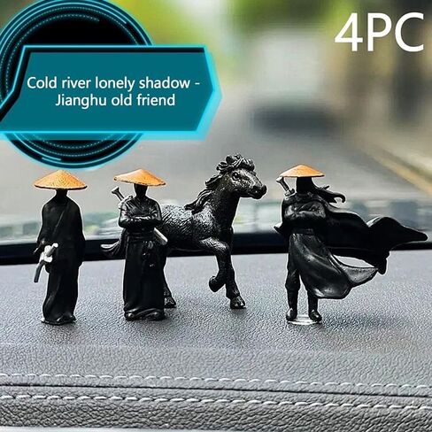 50mm Resin Mini Figures Model Ancient Chinese Ninja Samurai Warrior Modeling Cool Miniature Car Decoration Gifts in Saudi Arabia
