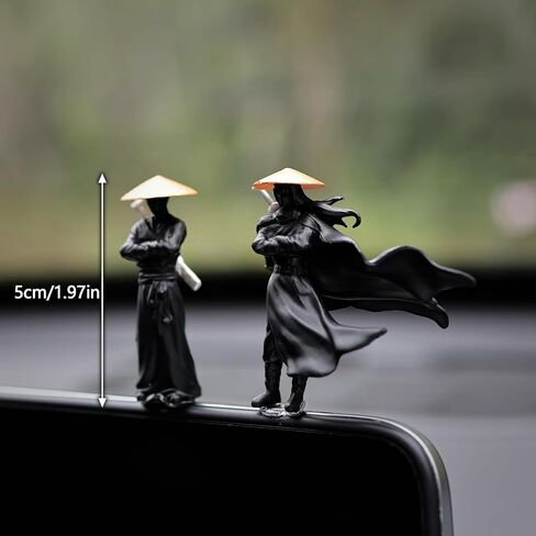 50mm Resin Mini Figures Model Ancient Chinese Ninja Samurai Warrior Modeling Cool Miniature Car Decoration Gifts in Saudi Arabia