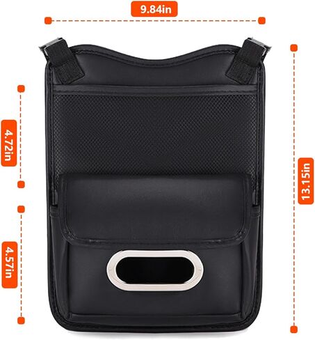 Car Handbag Holder Between Seats Leather Large Capacity Car Purse Holder Automotive Consoles & Organizers for Document Phone Storage Car Organizer in Kuwait