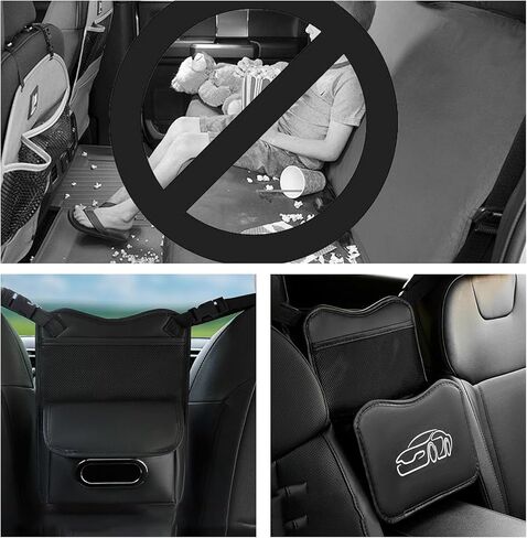 Car Handbag Holder Between Seats Leather Large Capacity Car Purse Holder Automotive Consoles & Organizers for Document Phone Storage Car Organizer in Kuwait