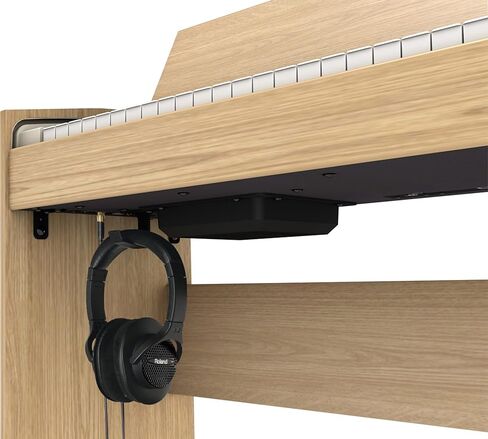 Roland F701 Digital Pianos - Contemporary Black Bundle with Headphones, Instructional Book, Online Piano Lessons, Austin Bazaar Piano DVD, and Polishing Cloth in Kuwait