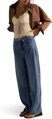 Free People Women's We The Free Truro Baggy Puddle Jeans in Saudi Arabia