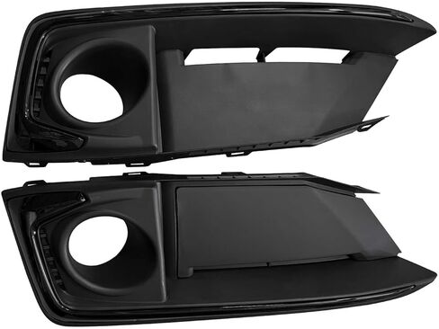 YLT AUTO زوج من المصد الأمامي للضباب غطاء خفيف طقم استبدال الإطار LH + RH غطاء يربك أسود مناسب 2019-2021 لهوندا سيفيك كوبيه/سيدان 71180TBAA60 in Kuwait