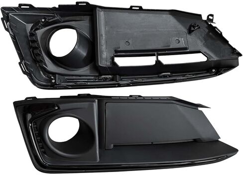 YLT AUTO زوج من المصد الأمامي للضباب غطاء خفيف طقم استبدال الإطار LH + RH غطاء يربك أسود مناسب 2019-2021 لهوندا سيفيك كوبيه/سيدان 71180TBAA60 in Kuwait