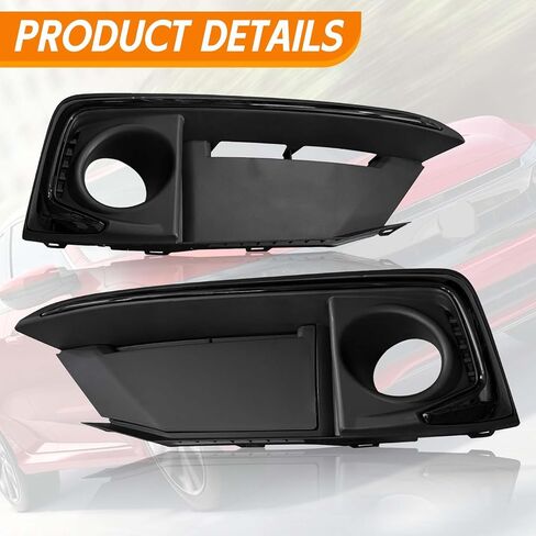 YLT AUTO زوج من المصد الأمامي للضباب غطاء خفيف طقم استبدال الإطار LH + RH غطاء يربك أسود مناسب 2019-2021 لهوندا سيفيك كوبيه/سيدان 71180TBAA60 in Kuwait