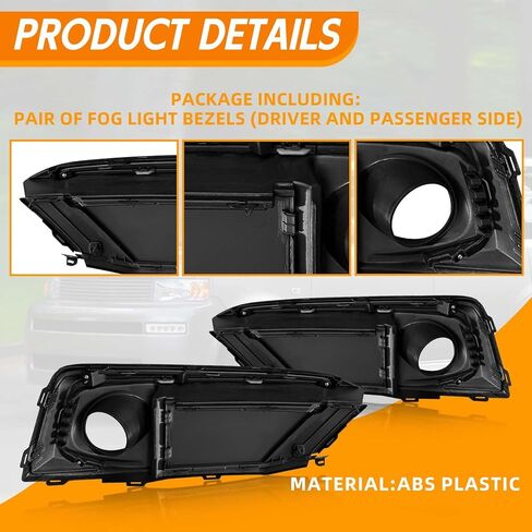 YLT AUTO زوج من المصد الأمامي للضباب غطاء خفيف طقم استبدال الإطار LH + RH غطاء يربك أسود مناسب 2019-2021 لهوندا سيفيك كوبيه/سيدان 71180TBAA60 in Kuwait