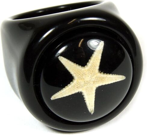 Starfish Black Ring Size 6 in Kuwait