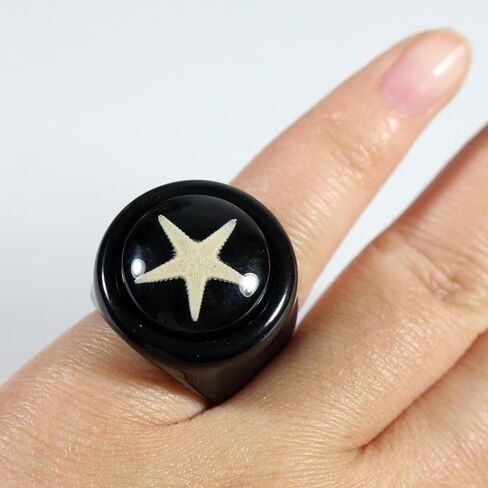 Starfish Black Ring Size 6 in Kuwait