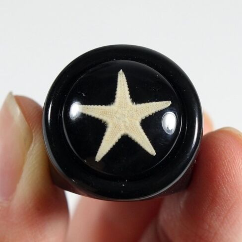 Starfish Black Ring Size 6 in Kuwait