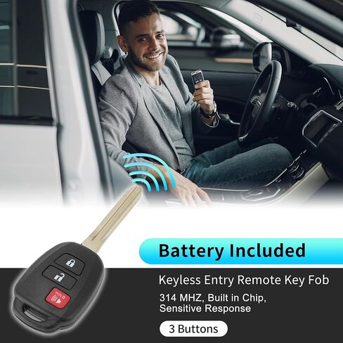 X AUTOHAUX GQ4-52T GQ452T Replacement Keyless Entry Remote Smart Key Fob for Toyota RAV4 2013-2018 for Toyota Tacoma 2016-2018 89071-0R040 H Chip 3Buttons 2Pcs in Saudi Arabia