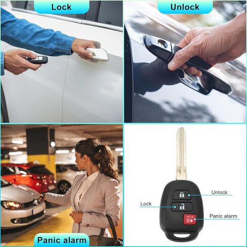 X AUTOHAUX GQ4-52T GQ452T Replacement Keyless Entry Remote Smart Key Fob for Toyota RAV4 2013-2018 for Toyota Tacoma 2016-2018 89071-0R040 H Chip 3Buttons 2Pcs in Saudi Arabia