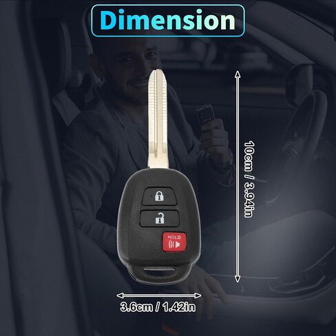 X AUTOHAUX GQ4-52T GQ452T Replacement Keyless Entry Remote Smart Key Fob for Toyota RAV4 2013-2018 for Toyota Tacoma 2016-2018 89071-0R040 H Chip 3Buttons 2Pcs in Saudi Arabia