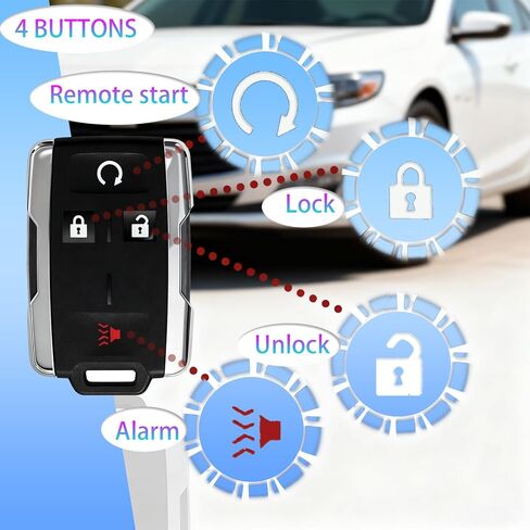 1PCS Keyless Entry Remote Start Control Key Fob Replacement Compatible for 2014-2018 Chevy Silverado GMC Sierra 1500 2500 3500; 2015-2021 Chevrolet Colorado GMC Canyon in Saudi Arabia