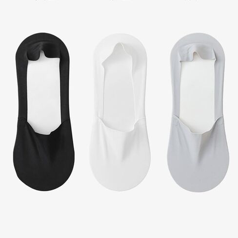 Invisible Socks for Women 3-Pair - No Show Low Cut Liner, Breathable Stretchy for Sneakers/Flats, Non-Slip Heel in Saudi Arabia