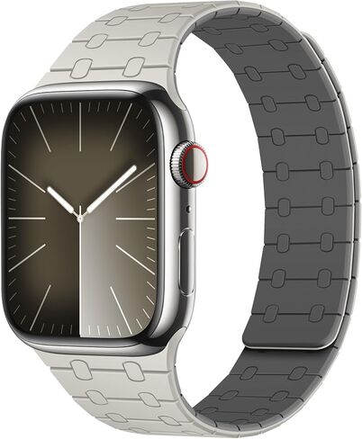 Amizee Magnetic Bands Compatible with Apple Watch Band 49mm 45mm 44mm 42mm 41mm 40mm 38mm Women Men Sport Silicone Strap for iWatch Ultra 2 Series 9 8 7 6 SE 5 4 3 2 1 (41/40/38, Black) in Kuwait