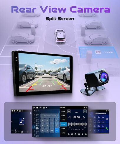 2G+64G Wireless Carplay Radio for Ford Escape Kuga 2007-2012, Rimoody Android 13 Car Stereo for Mazda Tribute 2007-2012 Android Auto 9 Inch Touchscreen GPS WiFi Bluetooth FM/RDS EQ + Backup Camera in Kuwait