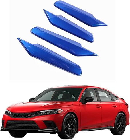 مسند ذراع الباب الداخلي مناسب لهوندا 11th Gen Civic 2022 2023 2024 2025 2026 الديكور الداخلي الزخارف ABS المواد 4 قطعة الحبوب الخشبية in Saudi Arabia