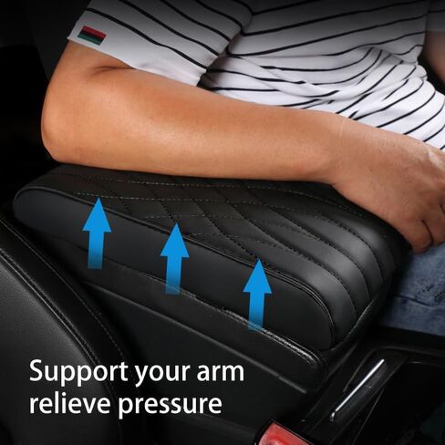 Car Center Console Cover for VW Golf (GTI/R) 1993–2025 2026, Waterproof Leather Console Cushion, Anti-Scratch Interior Protector, Soft Breathable Padding Auto Armrest Mat in Saudi Arabia