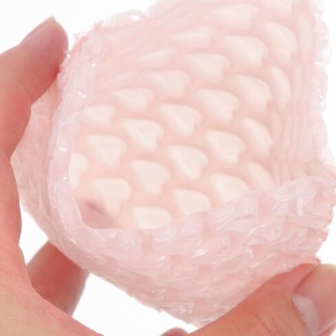 VILLCASE 60Pcs Bubble Out Bags Double Walled Cushioning Bubble Bags for Packaging and Shipping 3.93X3.93X0.19In Pink Heart Pouches for Mailing and Moving Protection in Saudi Arabia