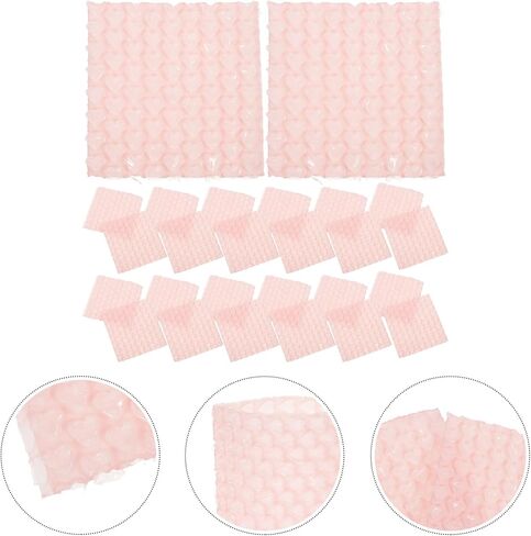 VILLCASE 60Pcs Bubble Out Bags Double Walled Cushioning Bubble Bags for Packaging and Shipping 3.93X3.93X0.19In Pink Heart Pouches for Mailing and Moving Protection in Saudi Arabia