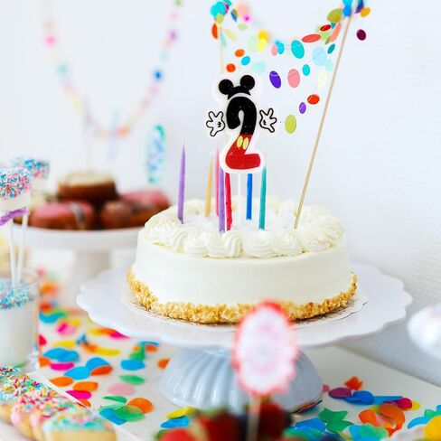 Mouse 2nd Birthday Candle, Mouse Number 2 Cake Candle Birthday Cake Topper for Mouse 2nd Birthday Party Decorations in Kuwait