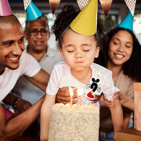 Mouse 2nd Birthday Candle, Mouse Number 2 Cake Candle Birthday Cake Topper for Mouse 2nd Birthday Party Decorations in Kuwait