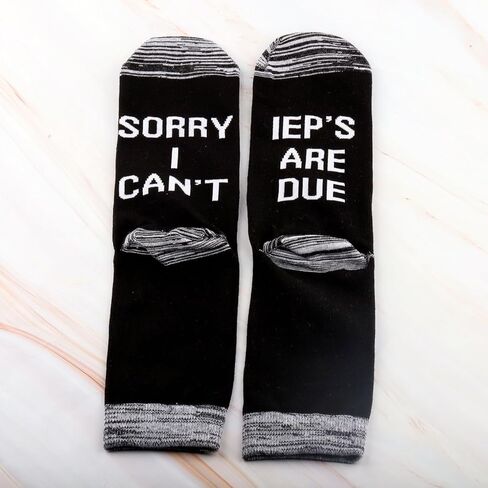 MNIGIU Special Education Teacher Gift 2 Pairs Sorry I Can't IEP'S Are Due Socks SPED Teacher Gift Speech Pathologist Socks in Saudi Arabia