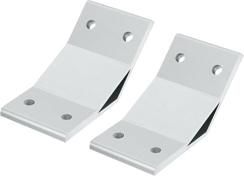 uxcell 2Pcs 135 Degree Angle Aluminum Profile Corner Brackets, Corner Brace Joint Connectors for 3060 Series (Silver White) in Saudi Arabia