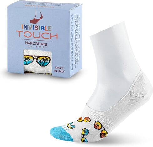 Marcoliani Milano No Show Socks Men - Sunglasses Invisible Touch | Essence of Cotton in Kuwait
