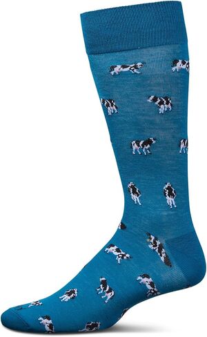 MeMoi Men's Cows Rayon From Rayon Crew Socks in Saudi Arabia
