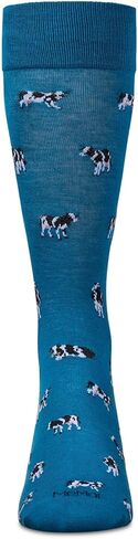 MeMoi Men's Cows Rayon From Rayon Crew Socks in Saudi Arabia