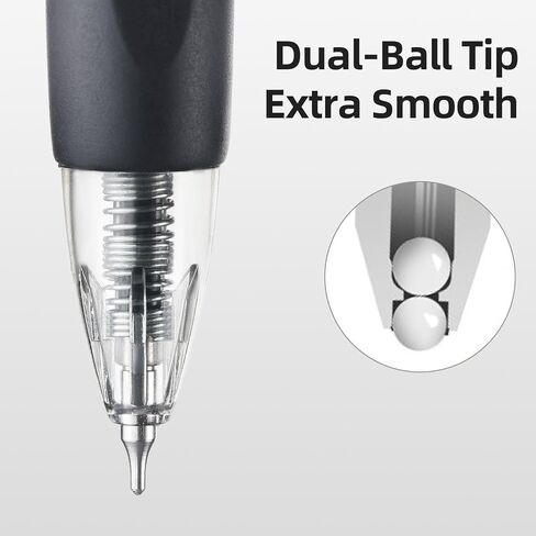 0.7mm Fine Point Gel Pens, Little Bulb Smooth Writing Black Ink Pens, 24 Pack Bulk Set with Quick Drying Ink & Comfort Grip for School, Office, Journaling Supplies in Kuwait