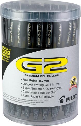 Pilot G2 Premium Gel Pens, Blue Pens, Fine Point 0.7 mm, Tub of 48, Blue in Kuwait