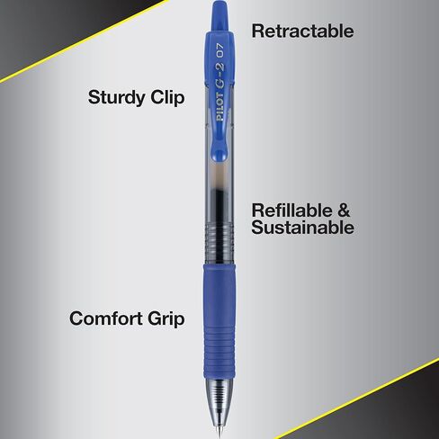 Pilot G2 Premium Gel Pens, Blue Pens, Fine Point 0.7 mm, Tub of 48, Blue in Saudi Arabia