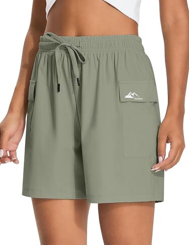 EZRUN Women's 5" Hiking Shorts Lightweight Quick Dry Athletic Shorts with Pockets Casual Golf Travel Summer 2026 Cool in Kuwait