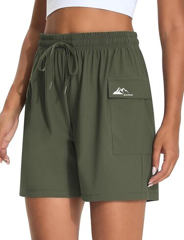 EZRUN Women's 5" Hiking Shorts Lightweight Quick Dry Athletic Shorts with Pockets Casual Golf Travel Summer 2026 Cool in Saudi Arabia