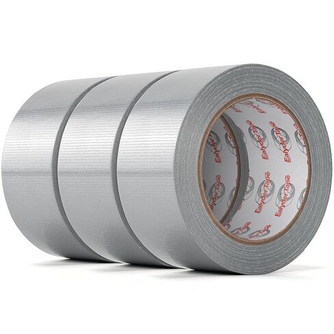 Silver Duct Tape Heavy Duty 2 Inch x 30 Yards, Waterproof Industrial Strength Adhesive Tape for Indoor Outdoor Repairs, Sealing, Tear by Hand & No Residue, 1 Roll in Kuwait