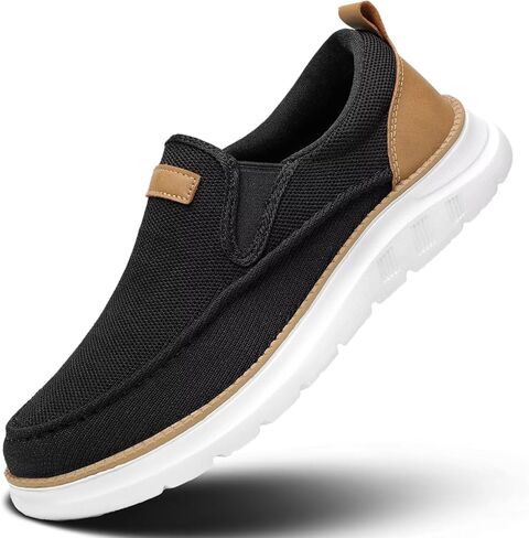 Mens Casual Slip in Shoes Boat Slip On Loafers Fashion Walking Dress Sneakers Work Lightweight Mesh Oxfords Soft Sole in Saudi Arabia
