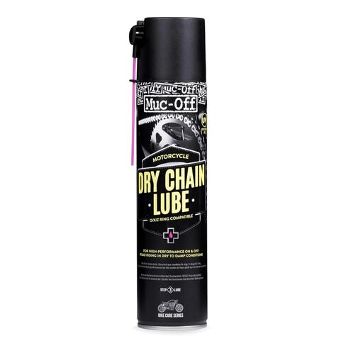 Muc-Off Dry Motorcycle Chain Lube, 13.5 fl oz - Motorcycle Chain Lubricant, Chain Wax for Dry Conditions - Motorcycle Chain Oil for On and Off-Road in Kuwait