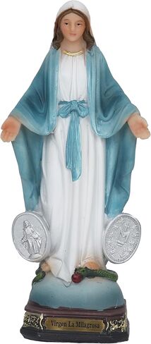 Cannan Virgen Milagrosa 6" Nuestra Señora de las Gracias de la Medalla Milagrosa Resin Religious Figure Mini Our Lady of The Miraculous Medal in Kuwait