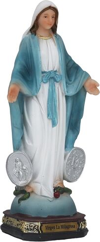 Cannan Virgen Milagrosa 6" Nuestra Señora de las Gracias de la Medalla Milagrosa Resin Religious Figure Mini Our Lady of The Miraculous Medal in Kuwait