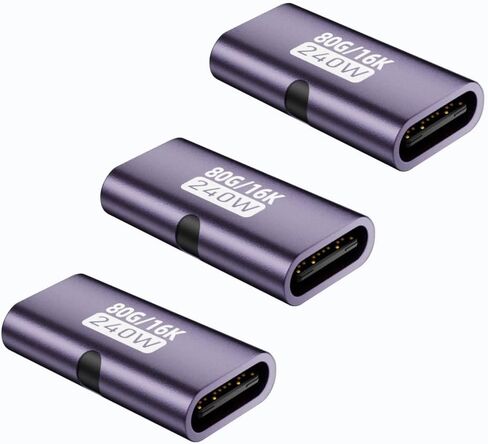 وصلة USB C أنثى إلى أنثى من النوع C مع PD 240 وات 40 جيجابت في الثانية 8K/60 هرتز فيديو متوافق مع Thunderbolt 4/3، MacBook Pro/Air، الكمبيوتر المحمول، الكمبيوتر اللوحي، الهاتف in Kuwait