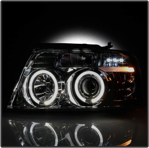 ACANII - لسيارة Ford F150 2004-2008 LED ذات حلقة هالة مزدوجة مدخنة، مصابيح أمامية لجهاز العرض، جانب السائق والراكب in Saudi Arabia